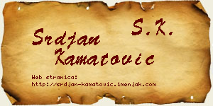 Srđan Kamatović vizit kartica